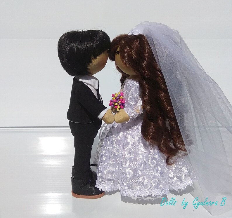 Doll bride and groom Wedding doll Engagement present Handmade Etsy