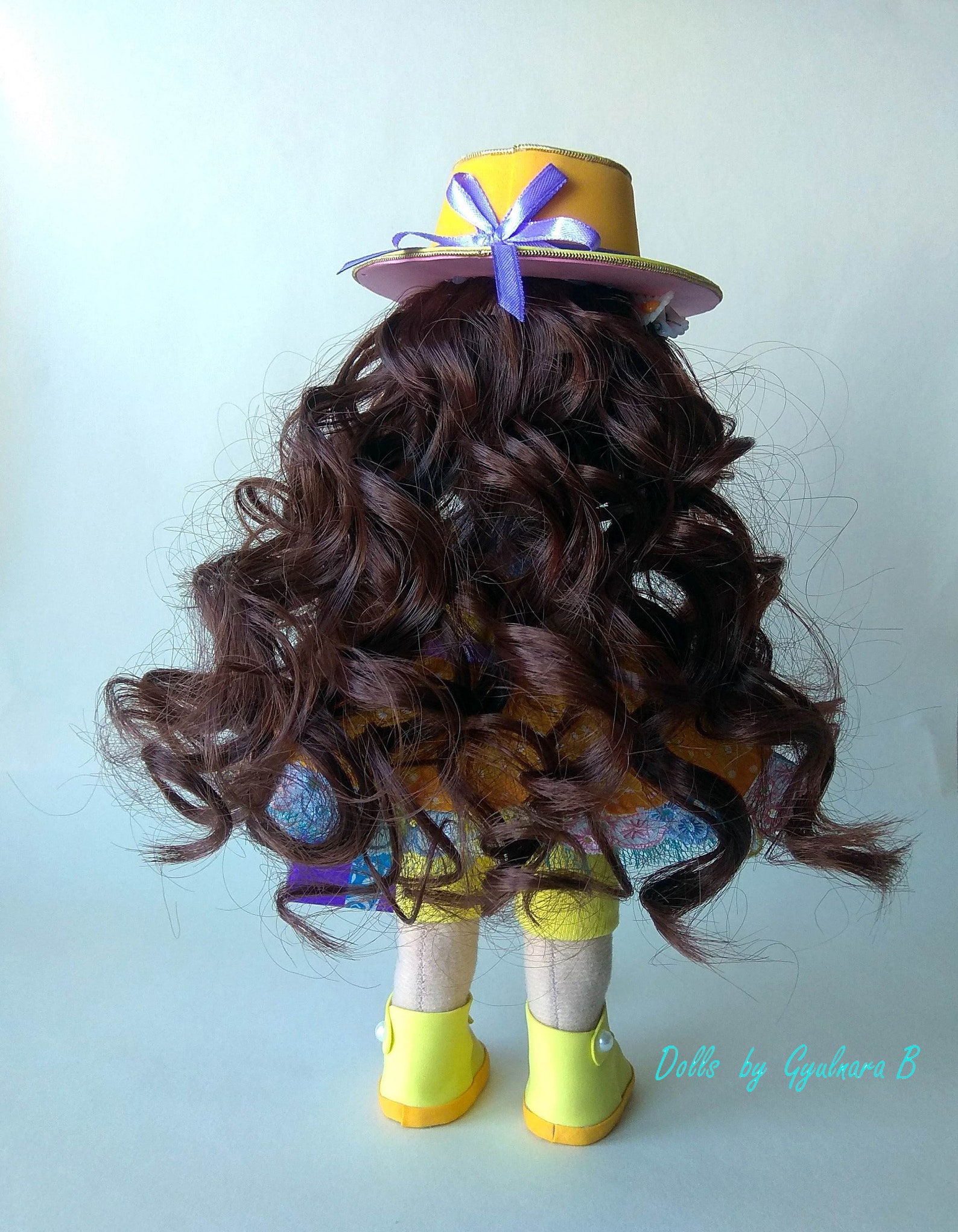 Doll in yellow Happy Doll DollsByGyulnaraB Handmade Doll Etsy
