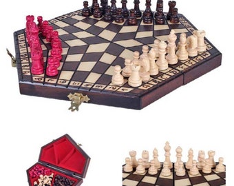 Three player chess set