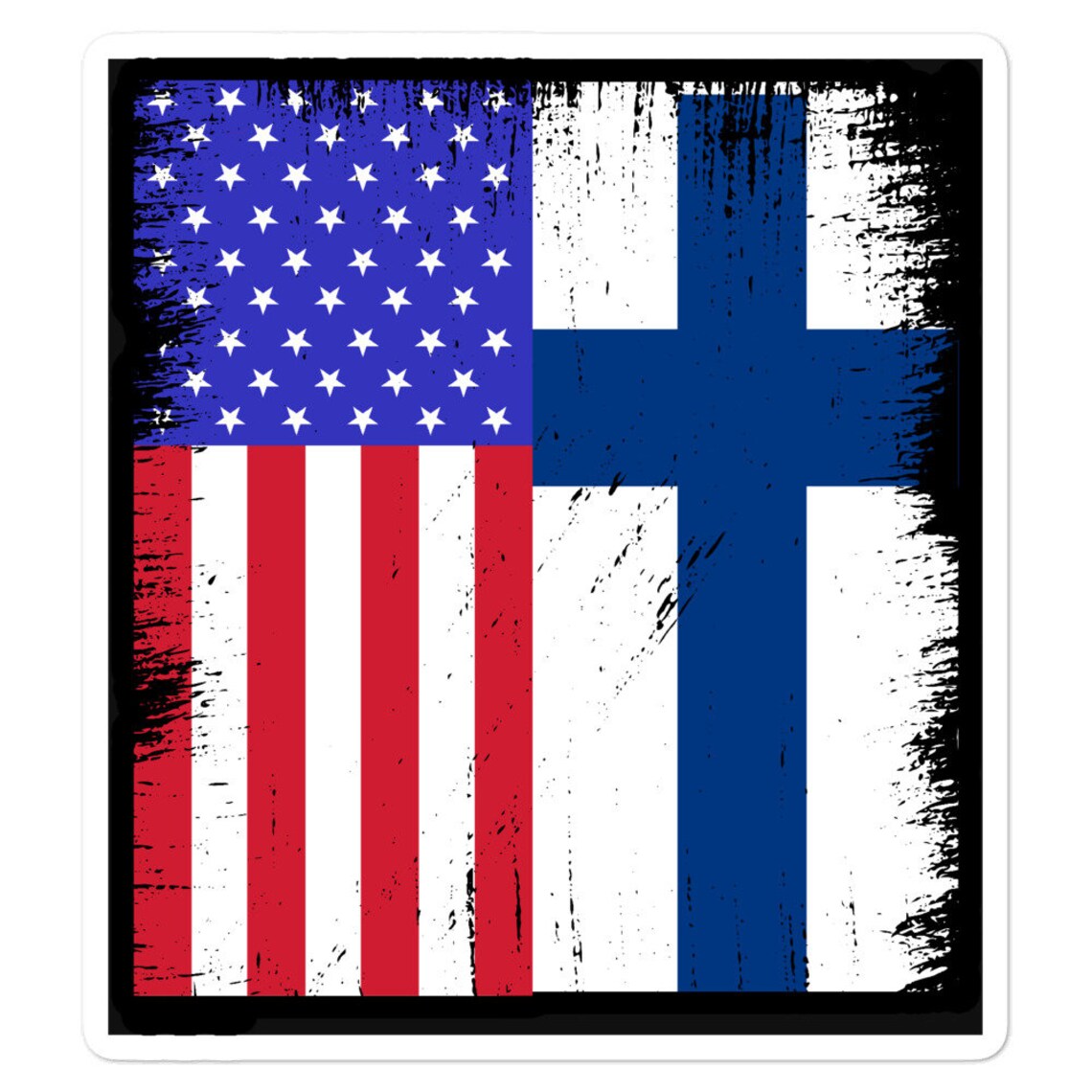 Finland American Finnish Flag USA American Heritage Immigrant Etsy