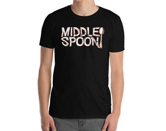 Middle Spoon Throuple Poly Polyamory Spooning Threesome Polygamous Polygamy Unisex T-Shirt