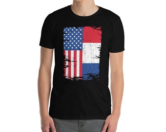 American French Dual Citizenship United States France Flags Unisex T-Shirt