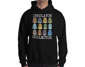Insulator Collector Antique Telegraph Vintage Glass Unisex Hoodie