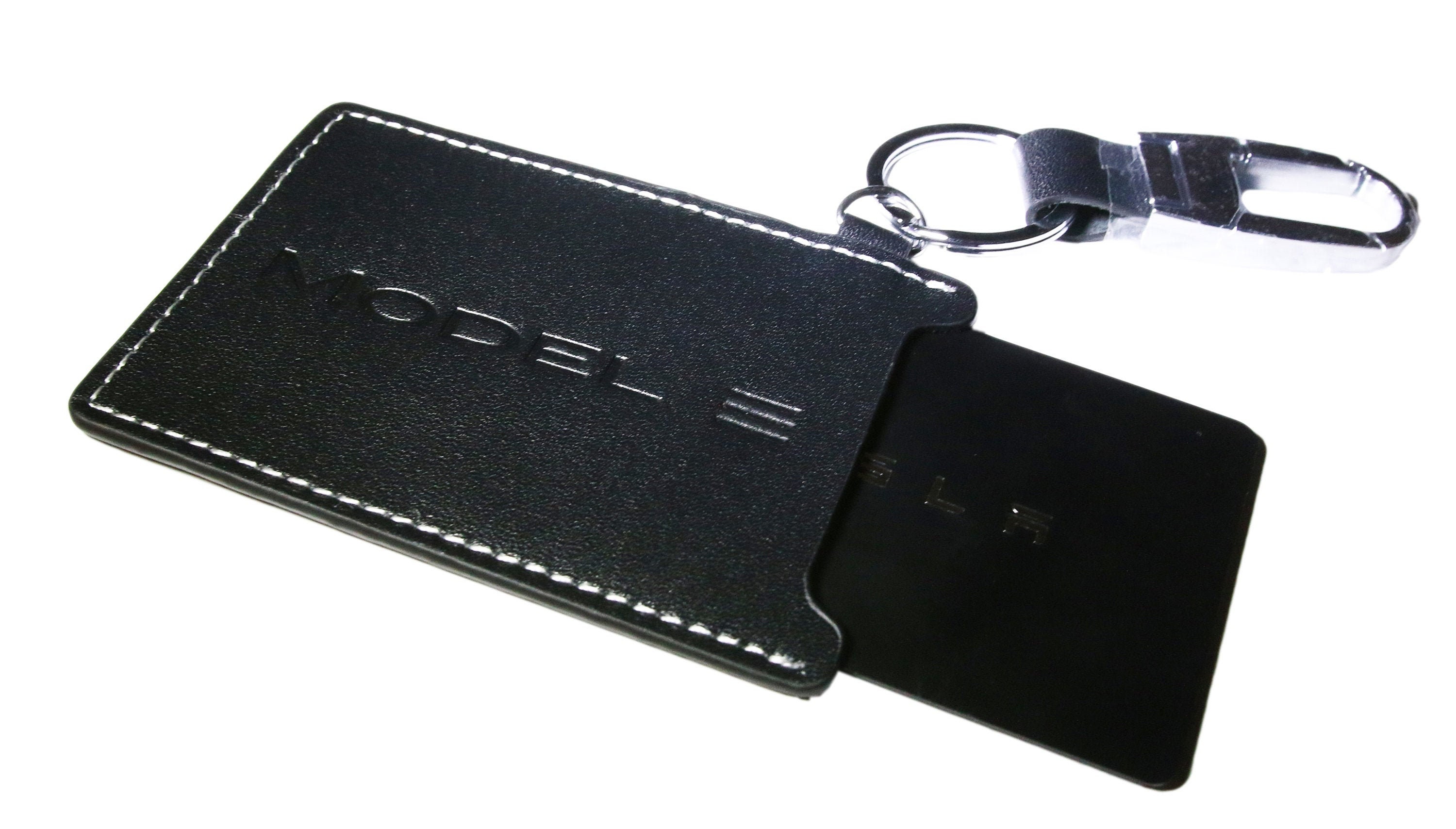 Tesla Model 3 Key Card Holder Wallet Keychain For Valet Black Etsy