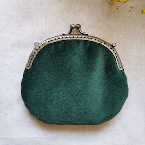 Green Velvet Coin Purse | Green Clasp Purse | Card Holder