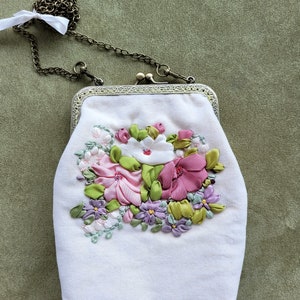 Velvet Crossbody Bag | Phone Bag | Embroidered Velvet Pouch