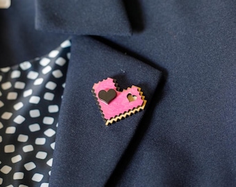 Goodie Heart (rosa y negro)