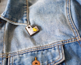 Goodie Heart (gris y dorado)