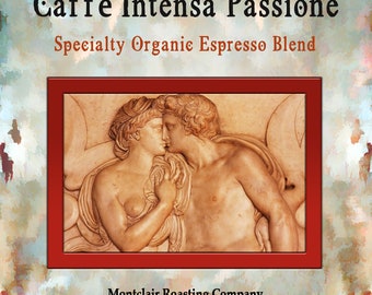 espresso italien torréfaction foncée | Café biologique en grains entiers de spécialité (1 livre)