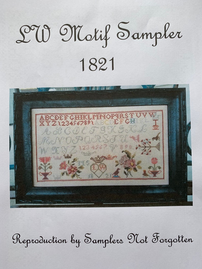 Samplers Not LW Motif Sampler 1821 Counted Cross Etsy