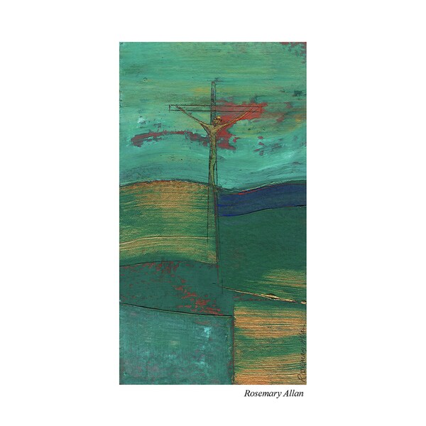 Giclee Print - Modern Semi-Abstract Image of Jesus on the Cross - PR001