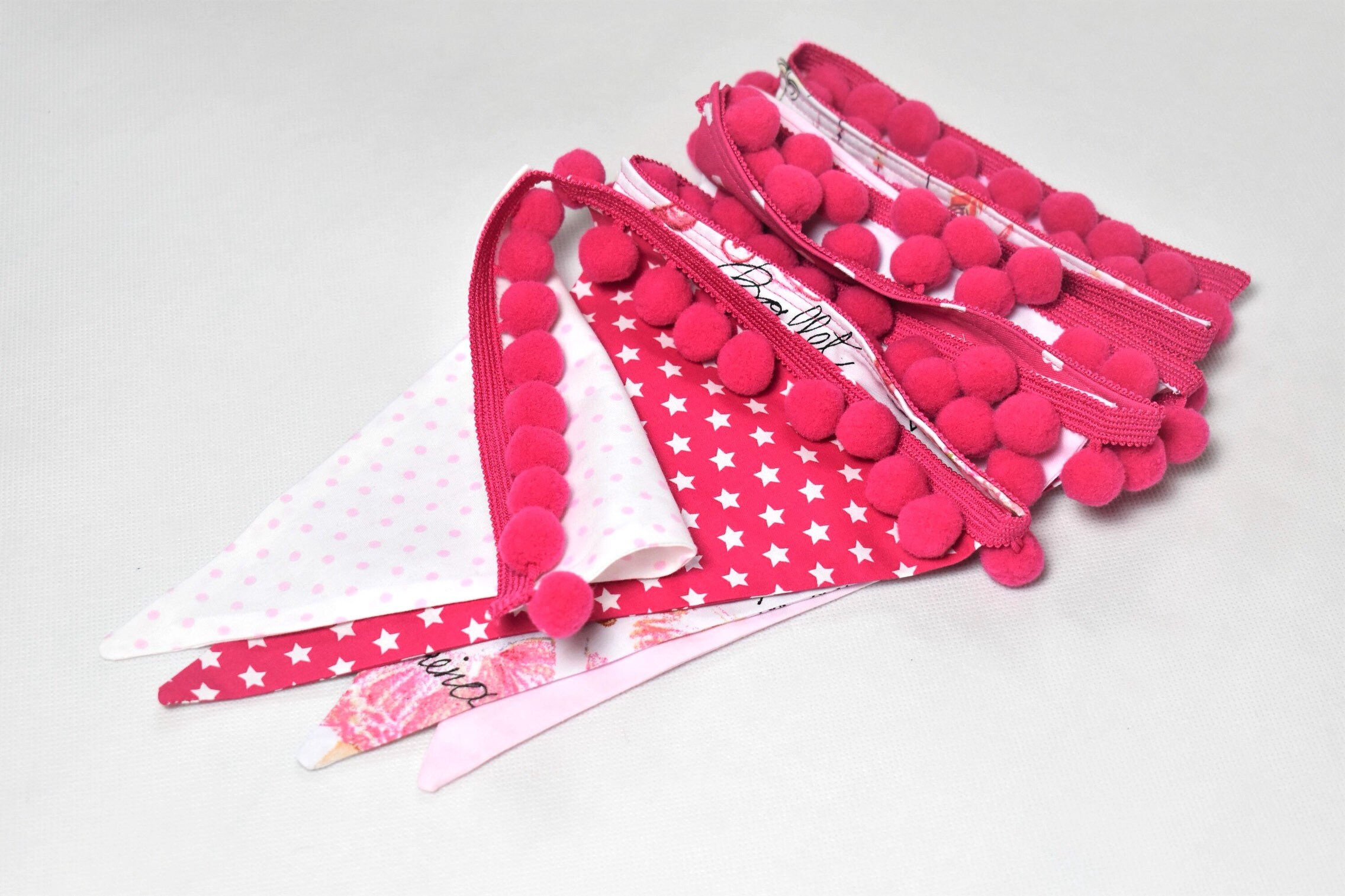 Fabric Bunting Flags, Nursery Garland, Fabric Bunting, Pennant Banner