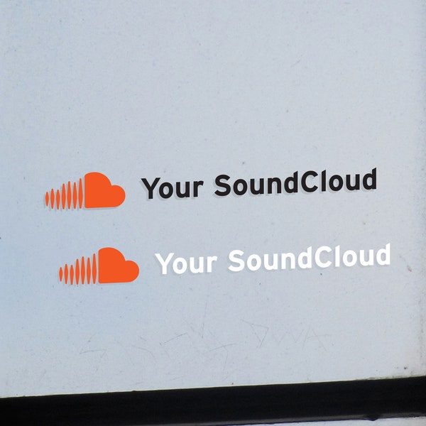 Two custom SoundCloud profile (name) vinyl stickers
