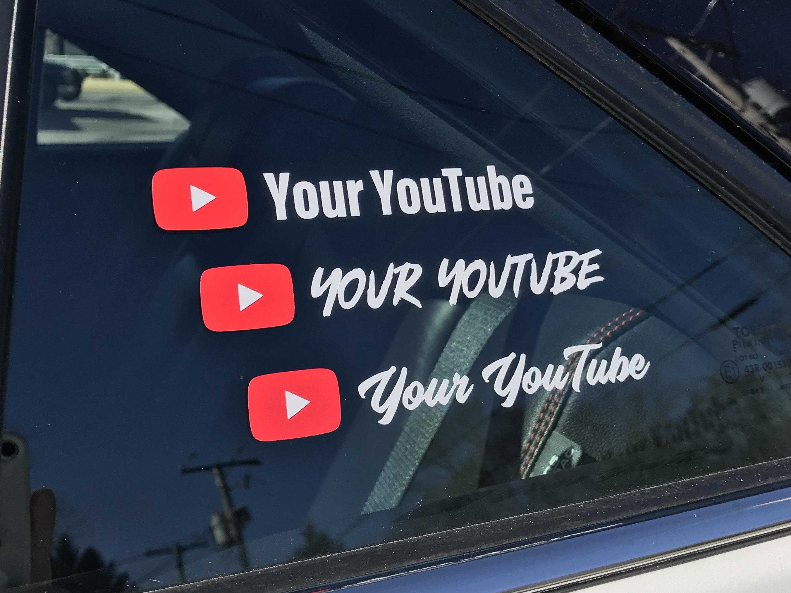 Custom Youtube Sticker With Your Channel Name. for Phone Etsy