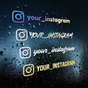 Custom Instagram vinyl sticker with your account name