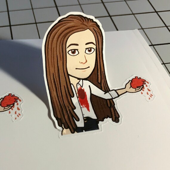 Custom Bitmoji Vinyl Paper Stickers, Labels & Tags