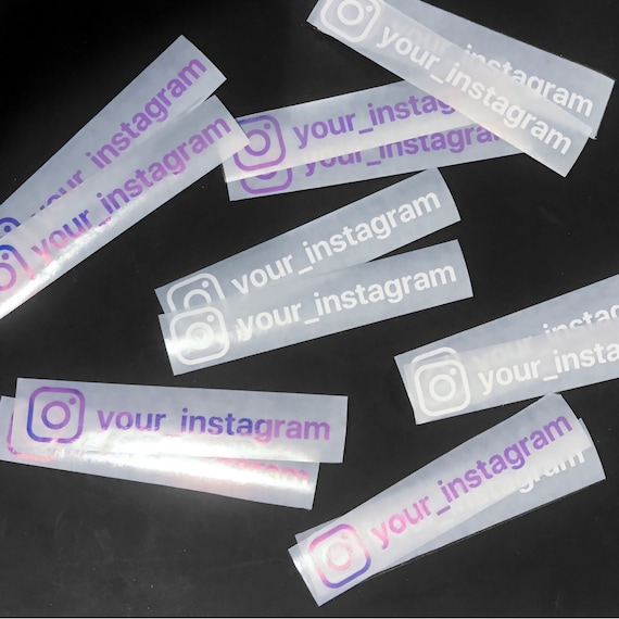 Two Custom Instagram Name handle Vinyl Stickers. Cute Instagram Decal for  Car Window. IG Sticker. Insta Decal. Instagram Link Sticker. 