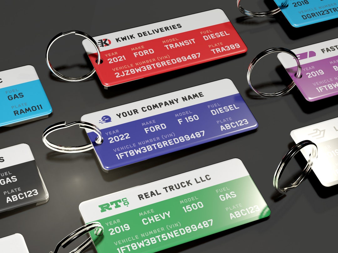 Key Ring for Company Driver Trucking, Car Rent, Delivery, Cab ...