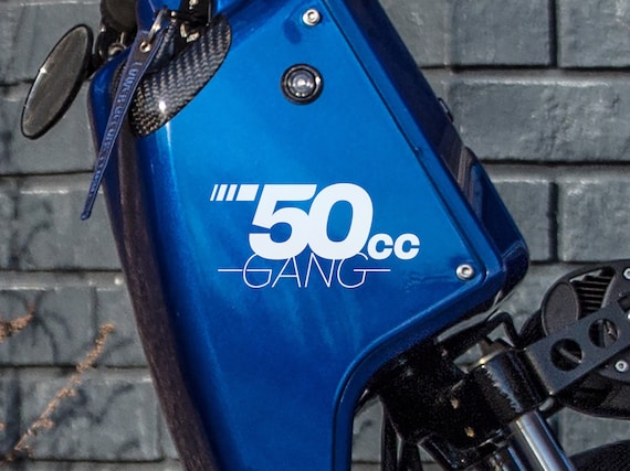 50cc GANG Cool Moped Dirt Bike Vinyl Sticker for Honda, Yamaha