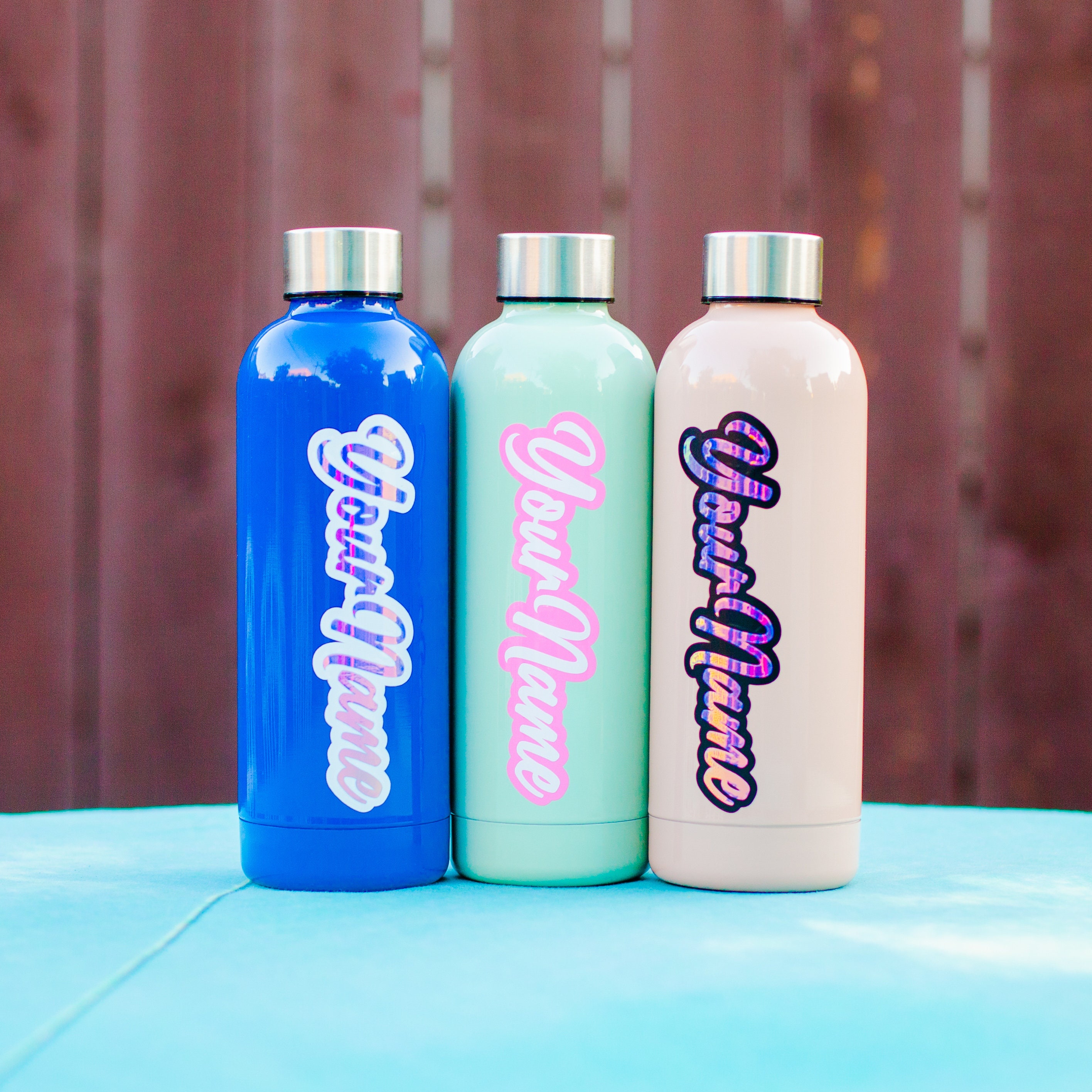 Custom Name Sticker. Decal for Water Bottle. Personalised Etsy