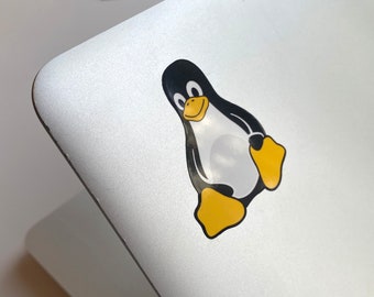 Linux Tux Penguin Sticker for Laptop Computer. Software Developer Decal for PC, Windows Workstation, Server, Sysadmin, Geek, Devops