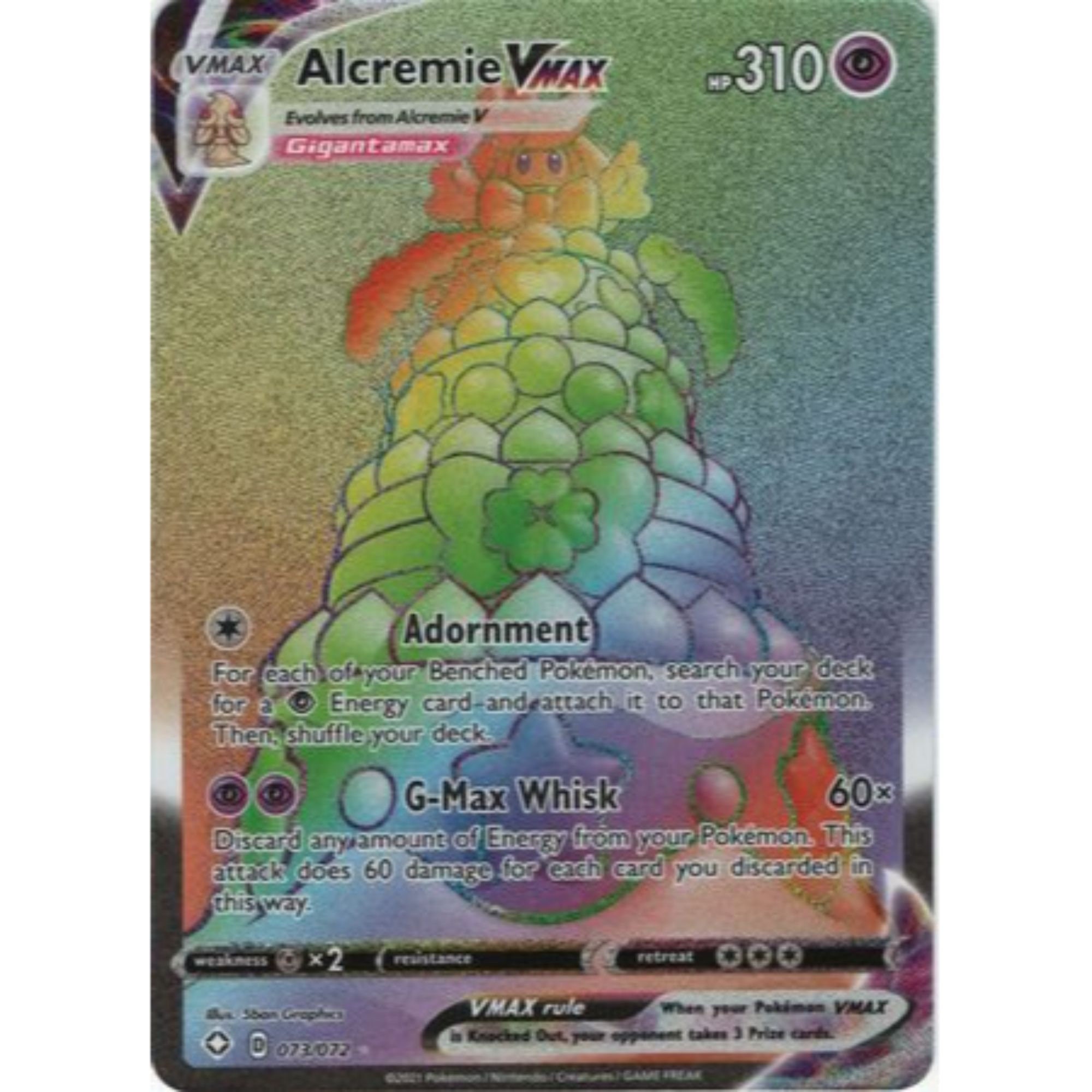Alcremie VMAX 73/72 Rainbow Secret Hyper Rare Etsy