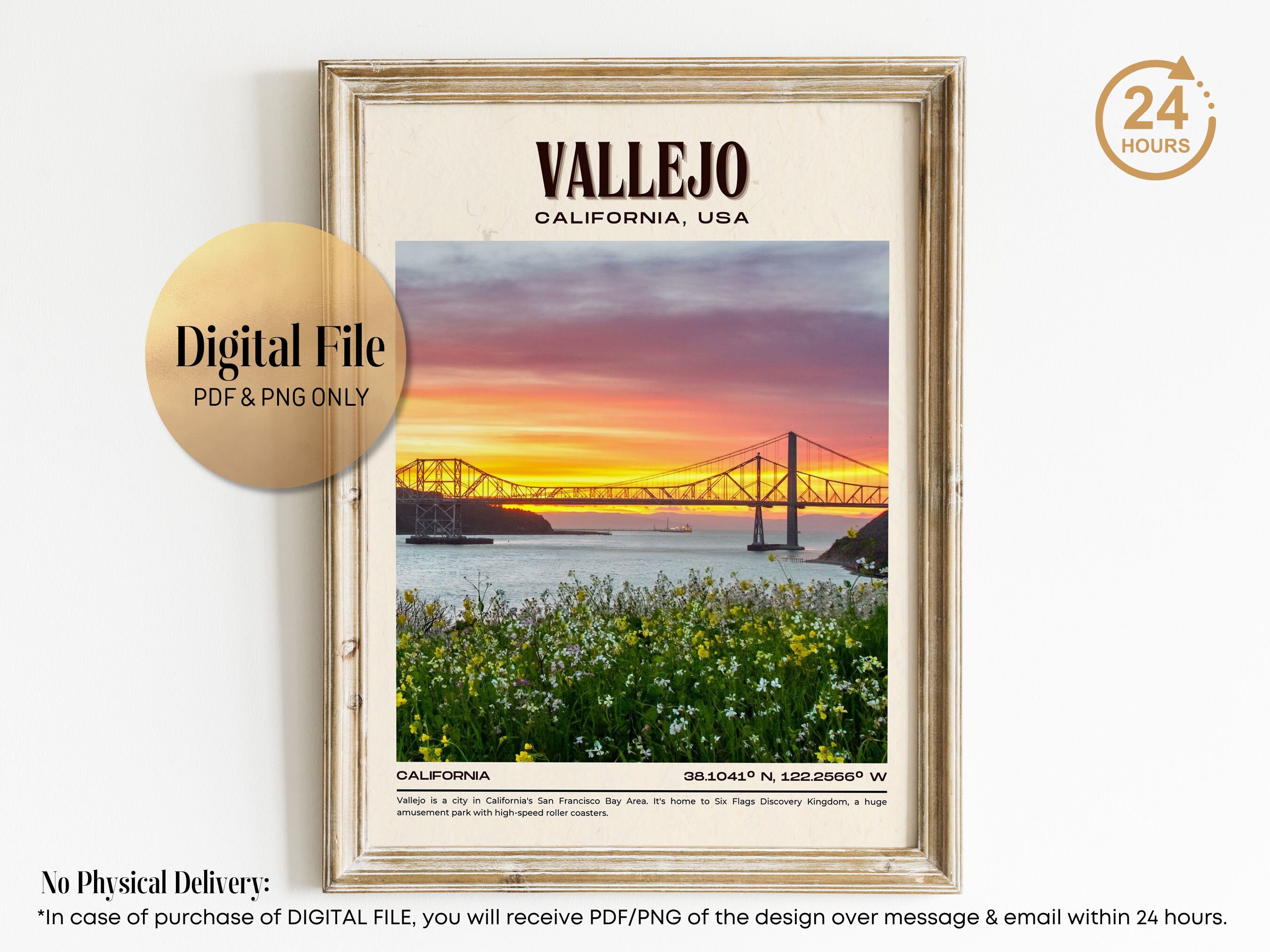 INSTANT DIGITAL DOWNLOAD, Vallejo Vintage Wall Art, Vallejo Canvas