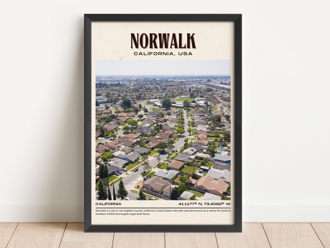 INSTANT DIGITAL DOWNLOAD, Norwalk Vintage Wall Art, Norwalk Canvas