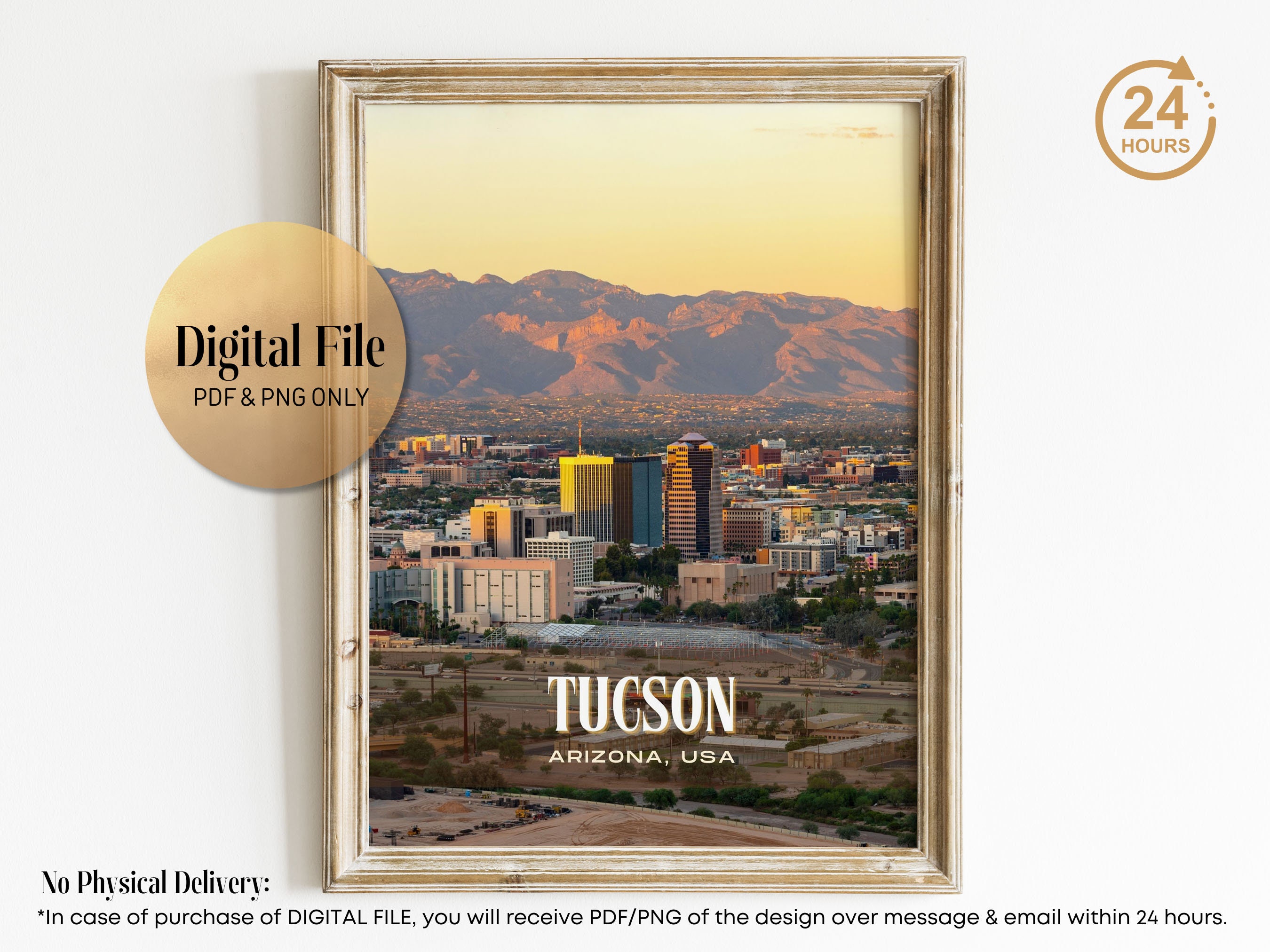 Tucson Retro Wall Art, Tucson Canvas, Tucson Framed Poster, Tucson Photo, Tucson Poster Print