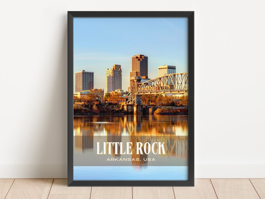 Little Rock Retro Wall Art Little Rock Canvas Little Rock Etsy