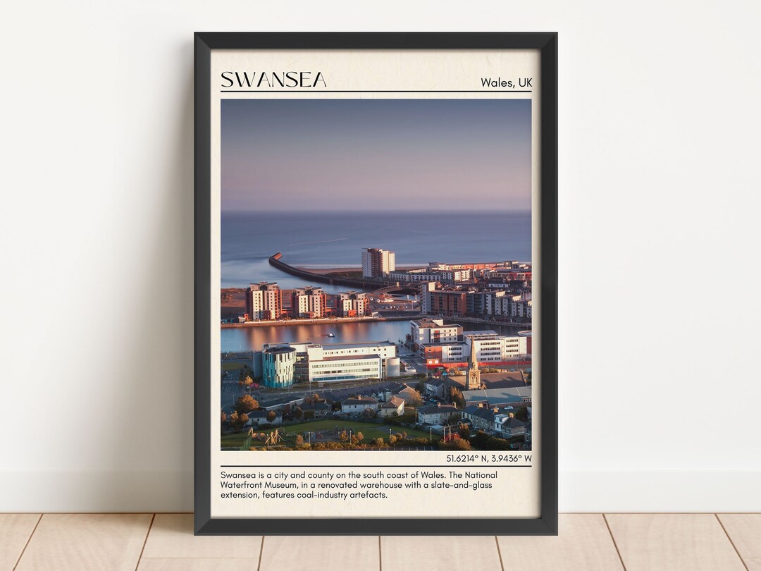 INSTANT DIGITAL DOWNLOAD, Swansea Wall Art, Swansea Canvas, Swansea