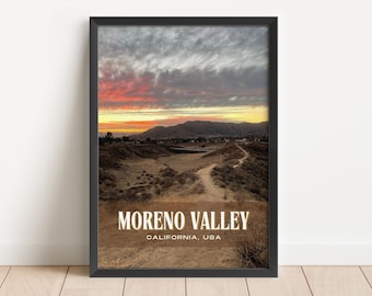 Moreno Valley Retro Wall Art, Moreno Valley Canvas, Moreno Valley Framed Poster, Moreno Valley Photo, Moreno Valley Wall Decor, USA Poster