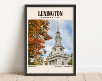 Lexington Vintage Wall Art, Lexington Canvas, Lexington Framed Poster, Lexington Photo, Lexington Poster Print, Lexington Wall Decor, USA