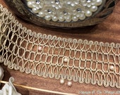 8.5cm Wide Designer Burlap Trim - 1 Yard - Burlap ribbon and trim - Burlap Roll - Burlap Project - DIY Craft Making - Wedding Centerpieces