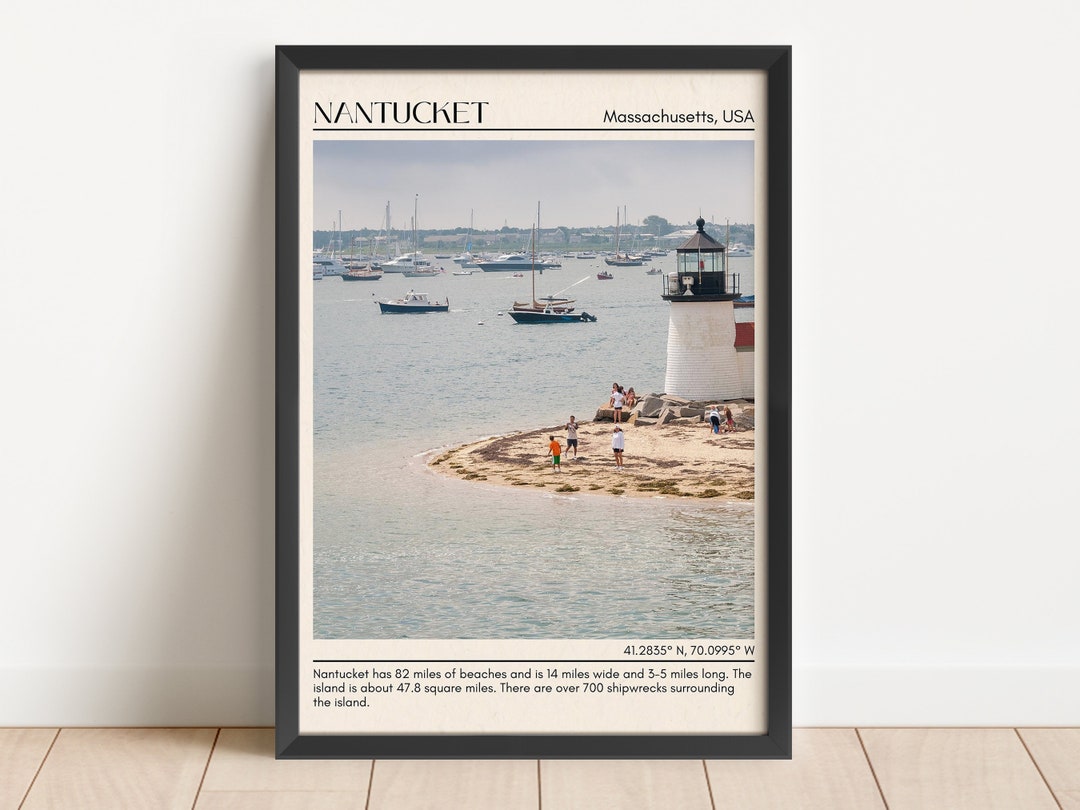 Nantucket Wall Art Nantucket Canvas Nantucket Framed Poster Etsy