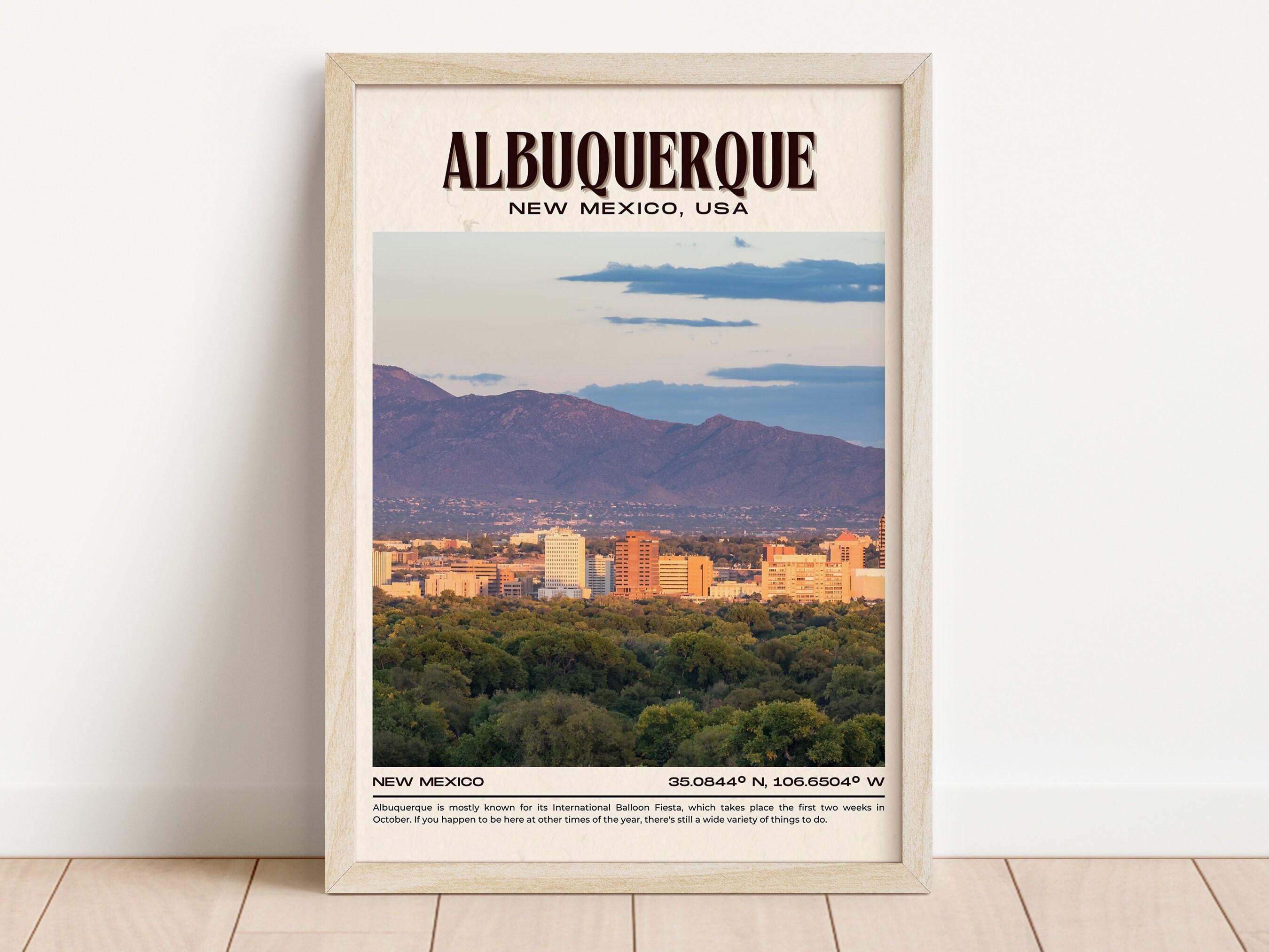 INSTANT DIGITAL DOWNLOAD, Albuquerque Vintage Wall Art, Albuquerque
