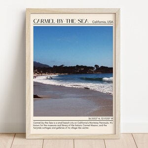 Camel-by-the-sea Wall Art Canva, Camel-by-the-sea Framed Poster Photo Wall Decor, California USA, Summer Cozy Blue Ocean, Minimal Seaside