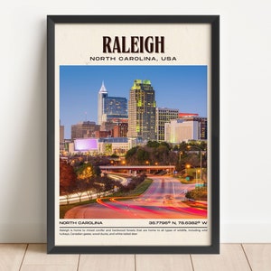 Raleigh Vintage Wall Art, Raleigh Canvas, Raleigh Framed Poster, Raleigh Photo, Raleigh Poster Print, Raleigh Wall Decor