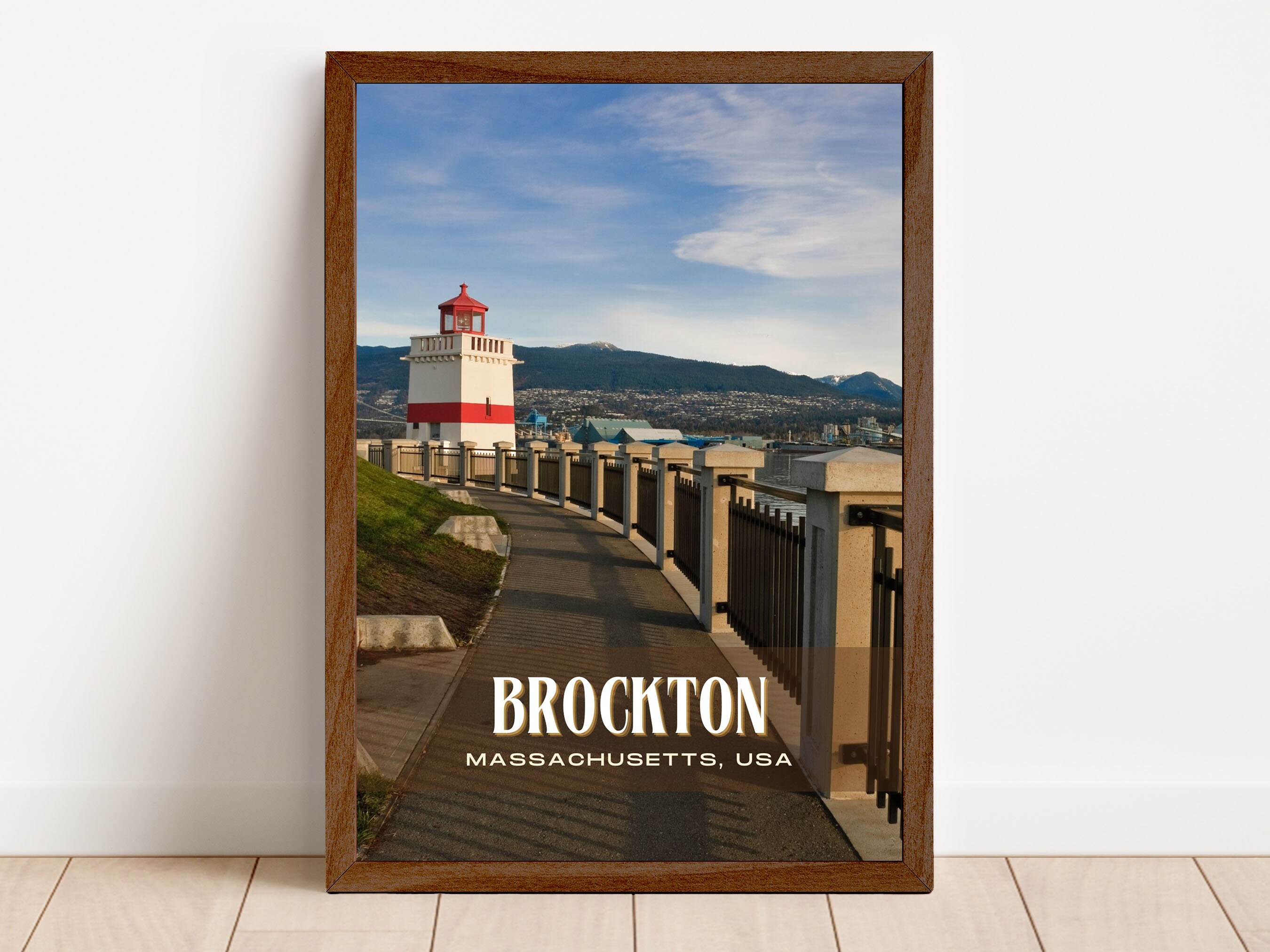 INSTANT DIGITAL DOWNLOAD, Brockton Retro Wall Art, Brockton Canvas