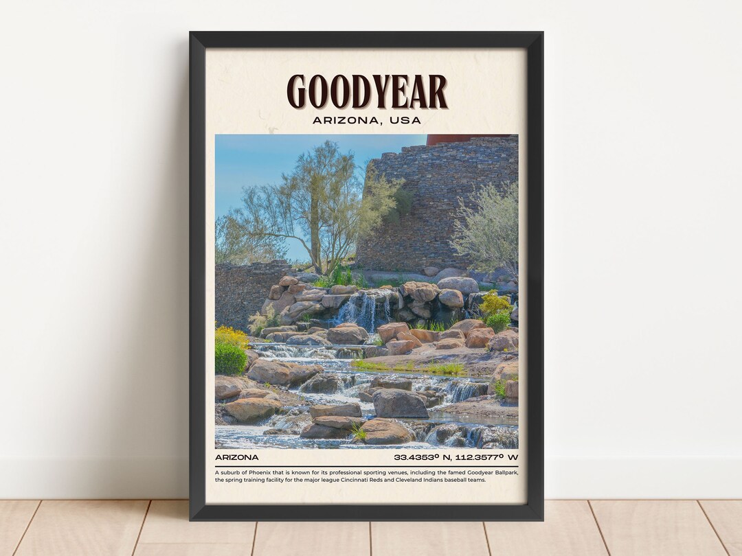 INSTANT DIGITAL DOWNLOAD, Goodyear Vintage Wall Art, Goodyear Canvas