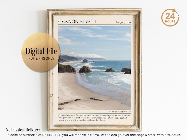 Cannon Beach Wall Art Cannon Beach Canvas Cannon Beach Etsy