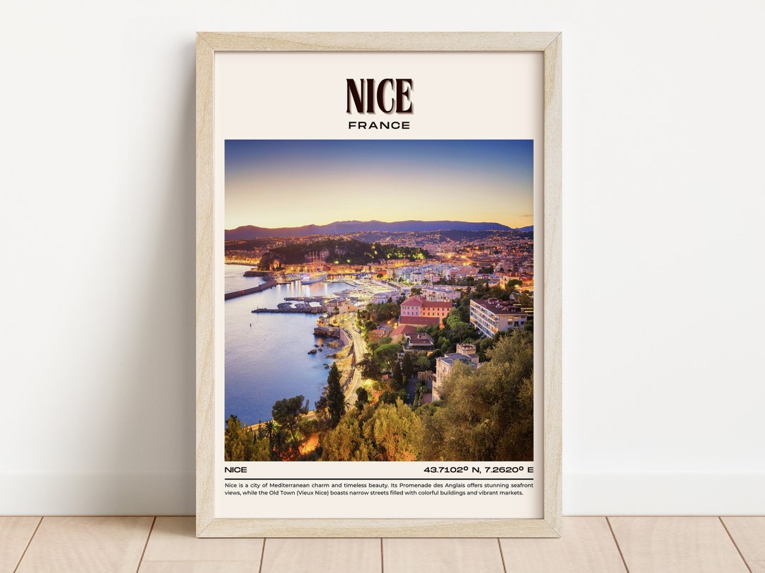 Nice Vintage Wall Art, Nice Canvas, Nice Photo, Nice Framed Poster