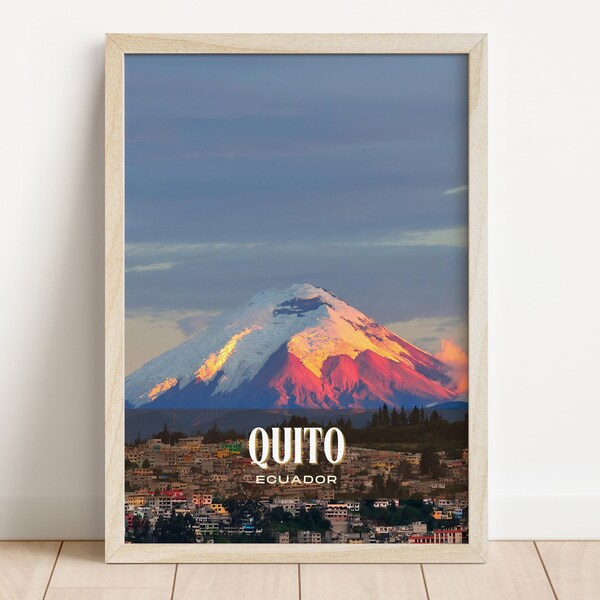 Quito Retro Wall Art, Quito Canvas, Quito Photo, Quito Framed Poster, Quito Wall Decor, Quito Poster Print, Ecuador, Ecuador poster