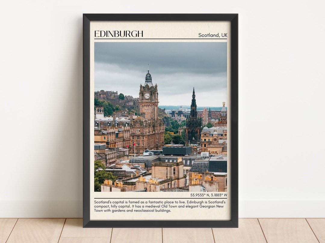 INSTANT DIGITAL DOWNLOAD, Edinburgh Wall Art, Edinburgh Canvas
