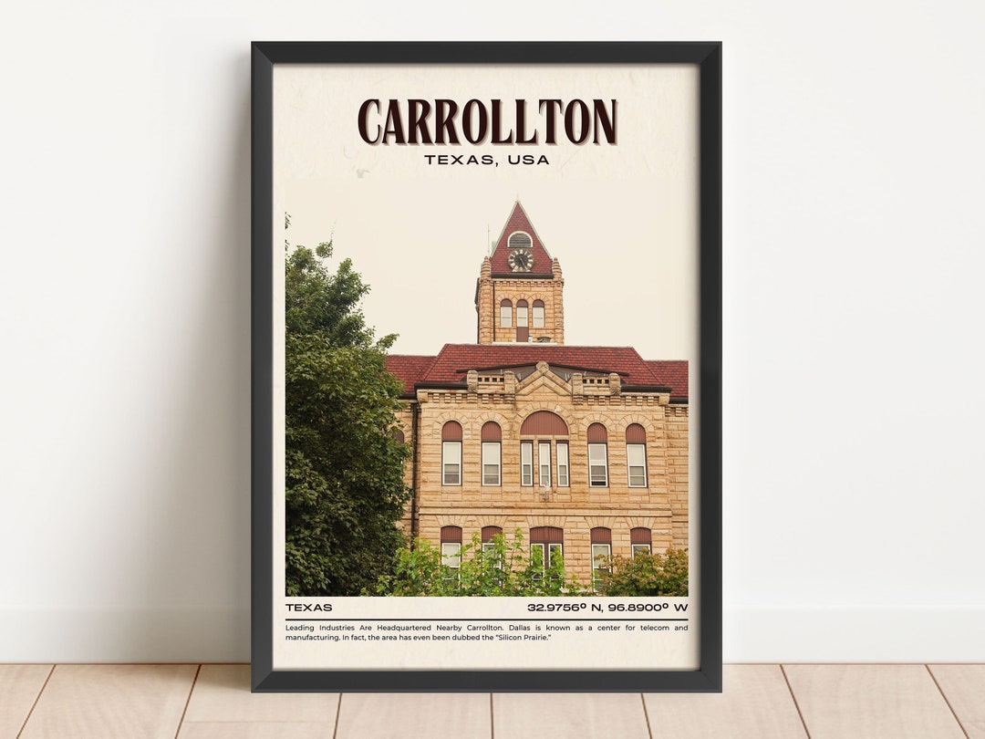 INSTANT DIGITAL DOWNLOAD, Carrollton Vintage Wall Art, Carrollton