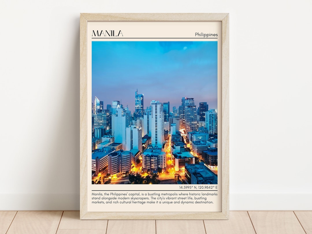 Manila Minimal Wall Art Manila Canvas Manila Photo Manila Etsy