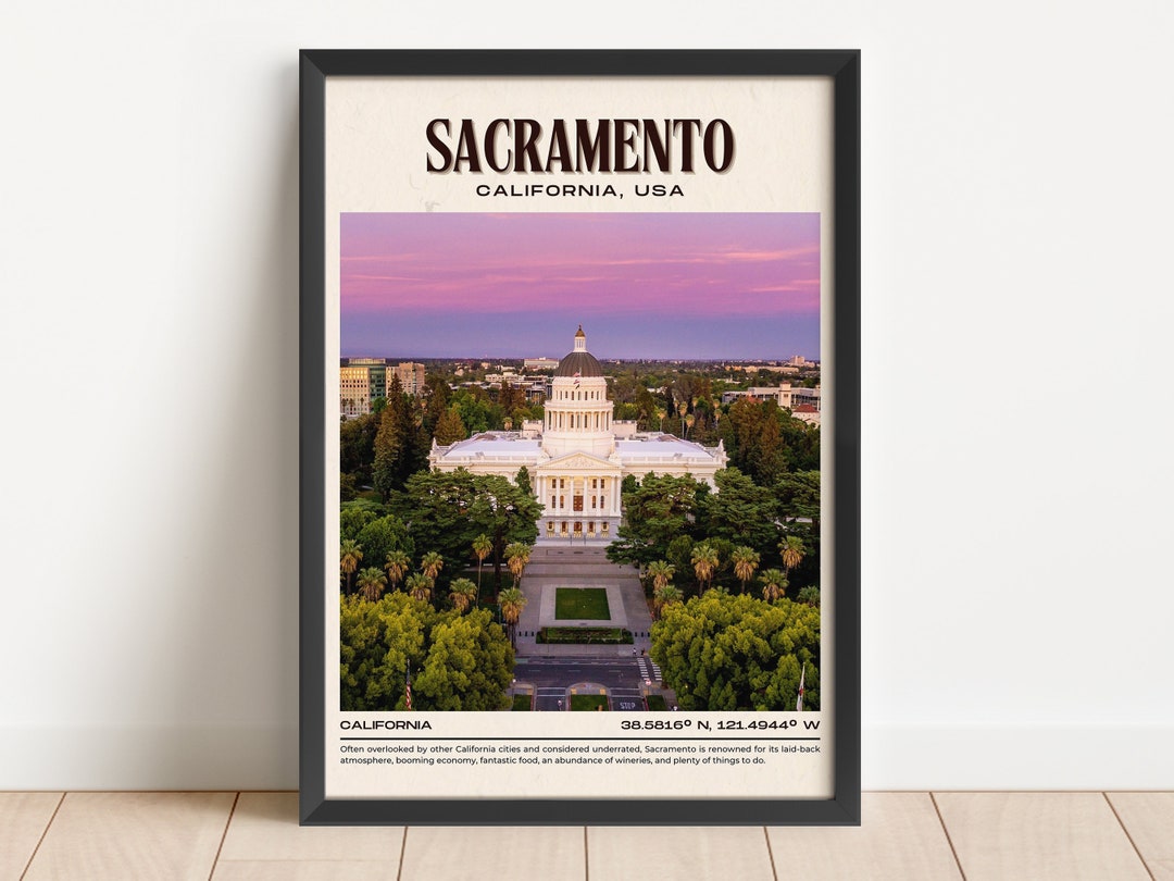 INSTANT DIGITAL DOWNLOAD, Sacramento Vintage Wall Art, Sacramento ...