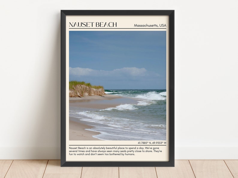 Nauset Beach Wall Canvas, Nauset Beach Framed Poster Wall Decor