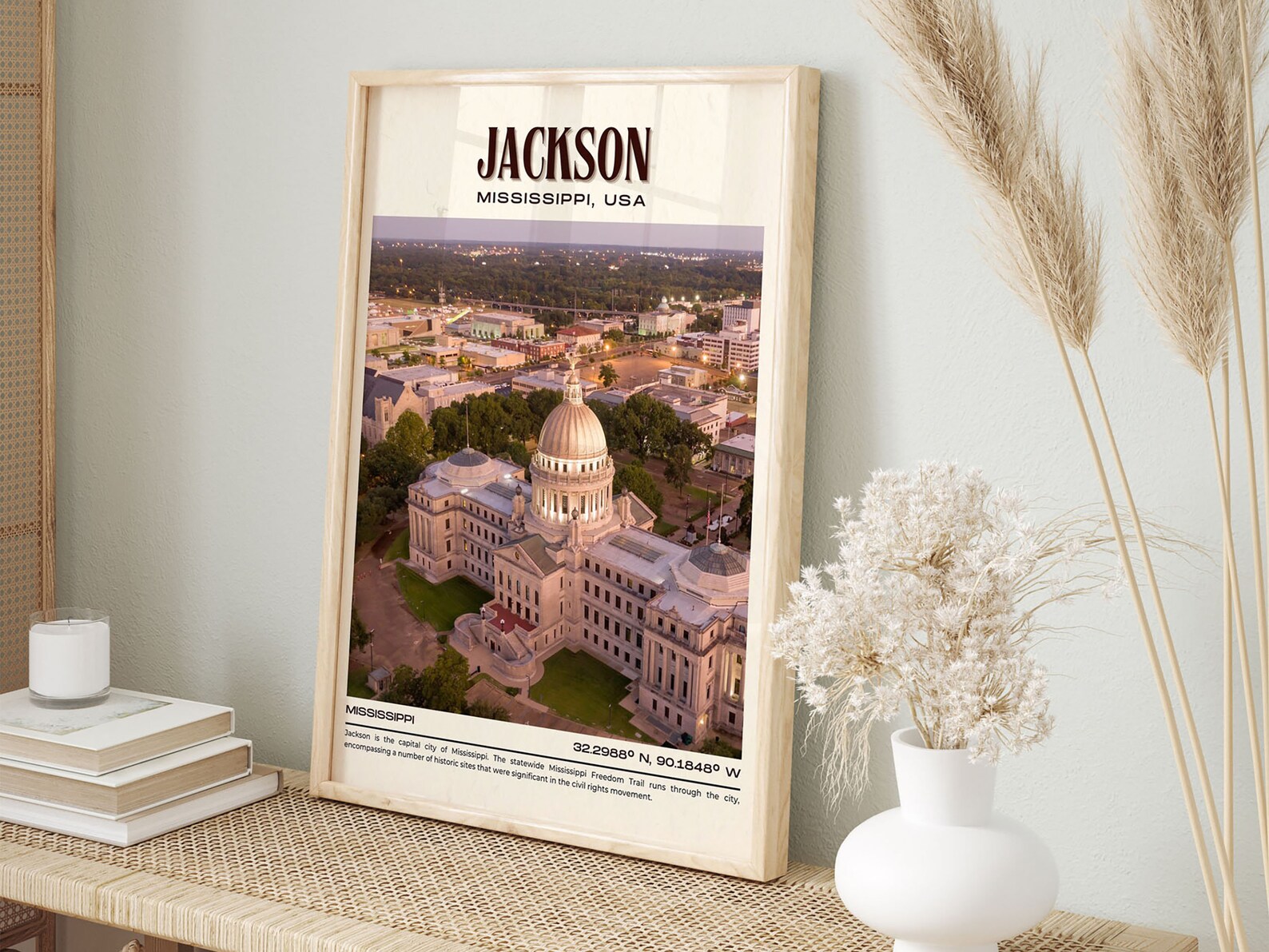 Jackson Vintage Wall Art, Jackson Canvas, Jackson Framed Poster