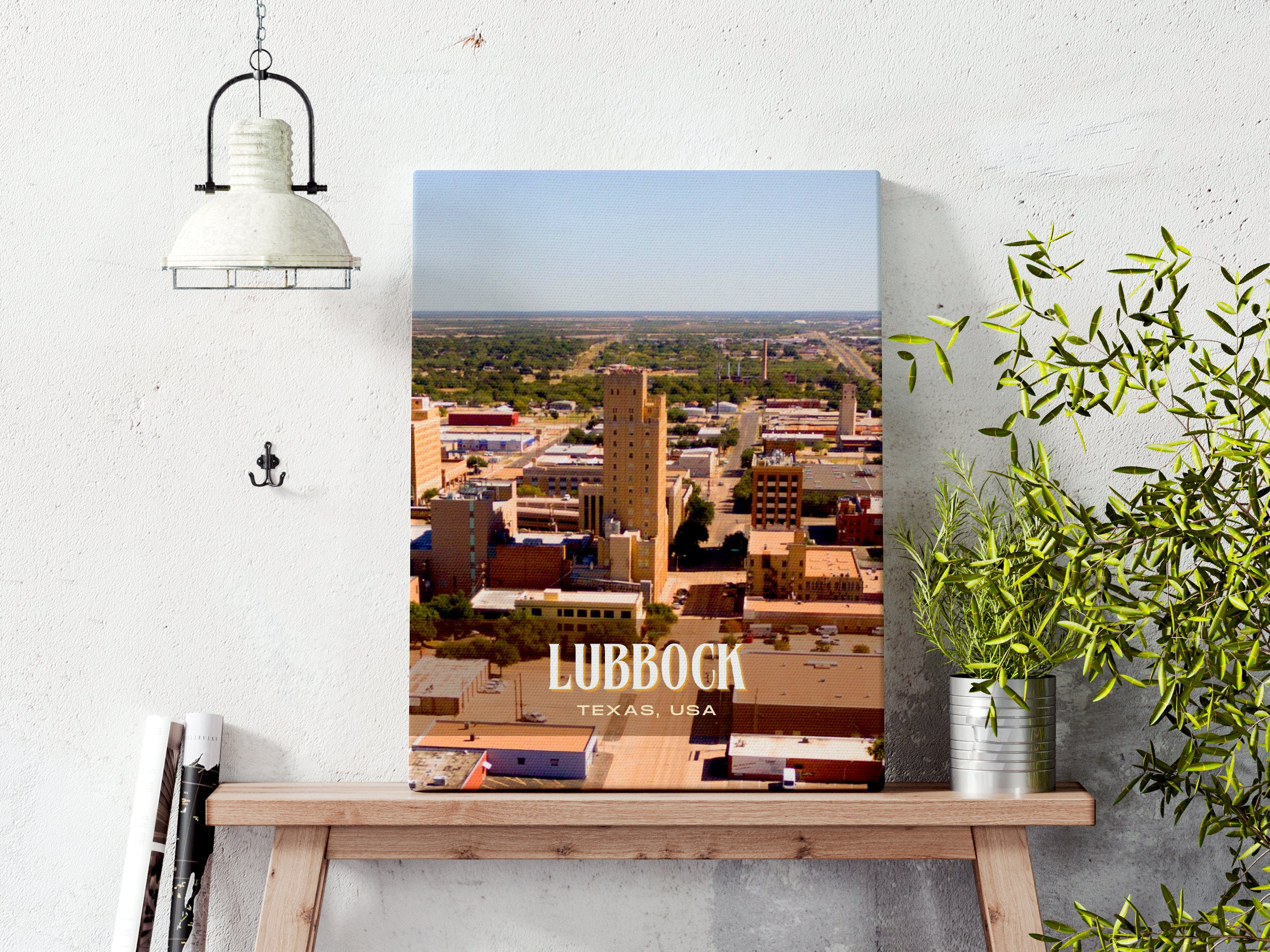 INSTANT DIGITAL DOWNLOAD, Lubbock Retro Wall Art, Lubbock Canvas